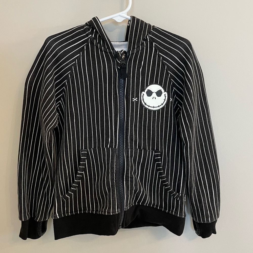 Little Sleepies Jack Skellington Unisex Bamboo Zip up Hoodie Size 4T